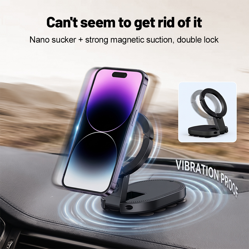 Kitchen Gadgets Aliexpress - 360 ° 回転式3-in-1吸盤式マグネット携帯ホルダー 多角度調整可能 折りたたみ式マグネット携帯スタンド デスクトップブラケット