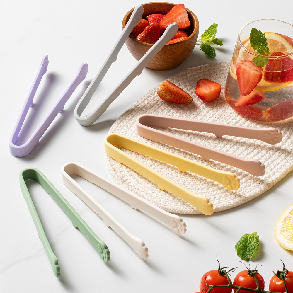 Kitchen Gadgets That Make Life Easier - かわいい猫の足シリコンフードトングマルチカラー食品グレードのキッチンガジェットフルーツサラダアイスキューブ実用的なキッチンアクセサリー