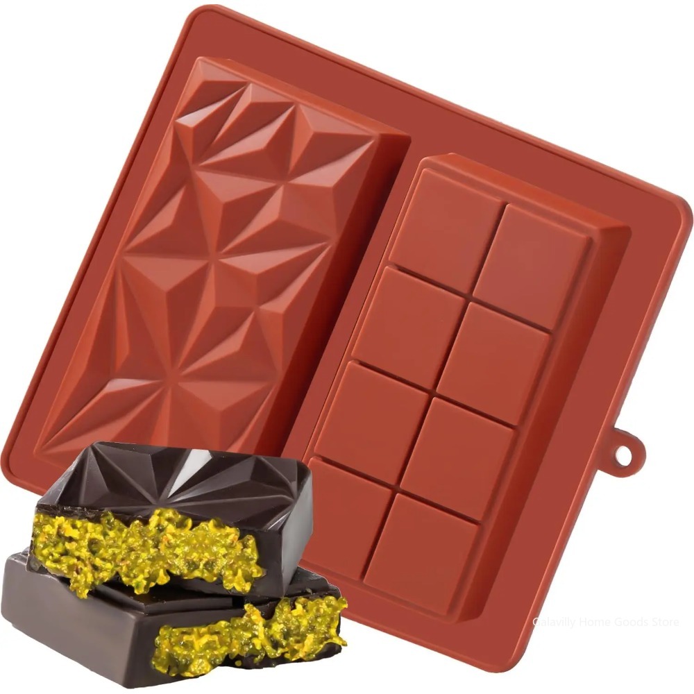 Silicone Mold Baking - ドバイチョコレートモールドバー ピスタチオチョコレートバー シリコン厚型モールド フィリングバー用、大型キャンディーバーモールド フィリング用