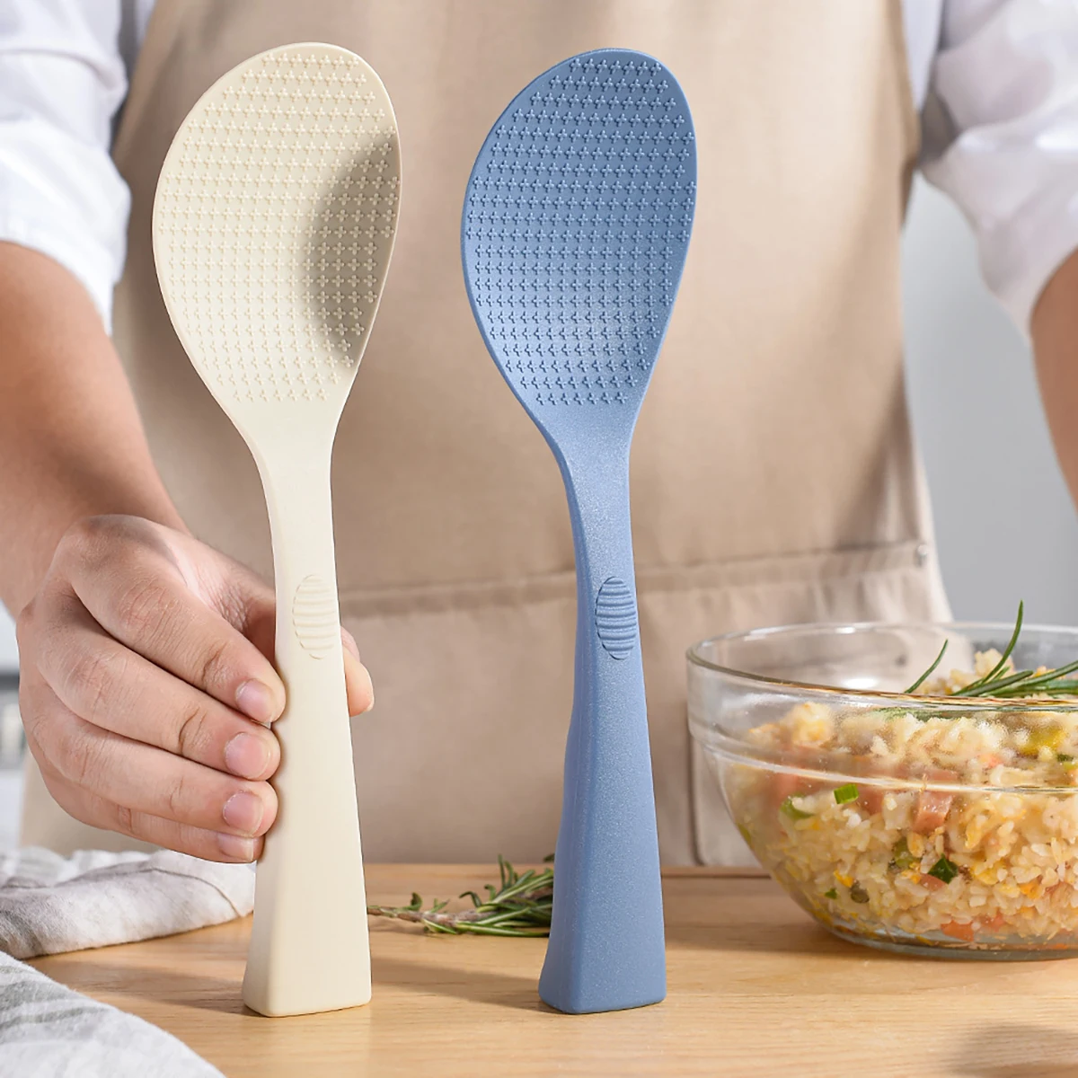 Kitchen Gadgets On Sale - 1PC 食品グレードのシリコーンしゃもじ家庭用ノンスティックポット調理スプーン高温耐性キッチンツール
