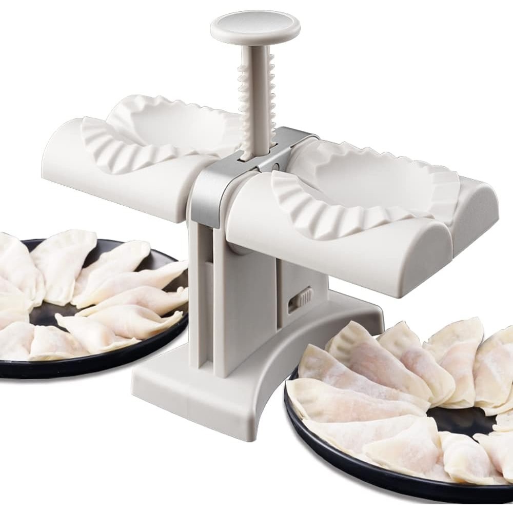 Kitchen Gadgets That Make Life Easier - 自動餃子製造機、お手入れ簡単、ダブルヘッドプレス型、パイ・ワンタン型、DIY再利用可能キッチンガジェットアクセサリー