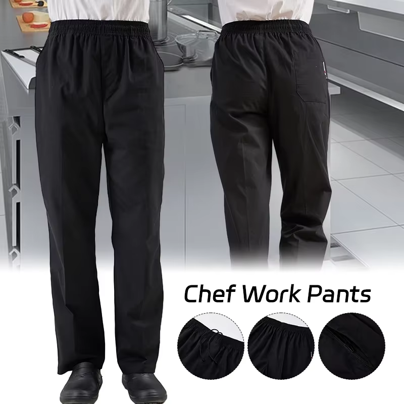 Kitchen Gadgets That Make Life Easier - 高品質シェフボトムス男性用新しいシェフパンツ調理レストランキッチン軽量黒シェフズボンアクセサリー女性
