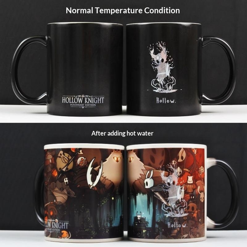 Kitchen Gadgets Aliexpress - ホロウナイト熱感知変色マグカップ両面ゲームグッズコーヒー水カップホームオフィスギフト用