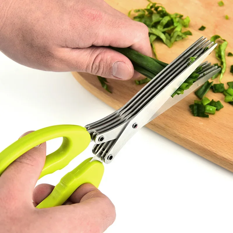 多層キッチンはさみステンレス鋼野菜カッターネギハーブ海苔スパ - Kitchen Gadgets That Make Life Easier のレビューと価格