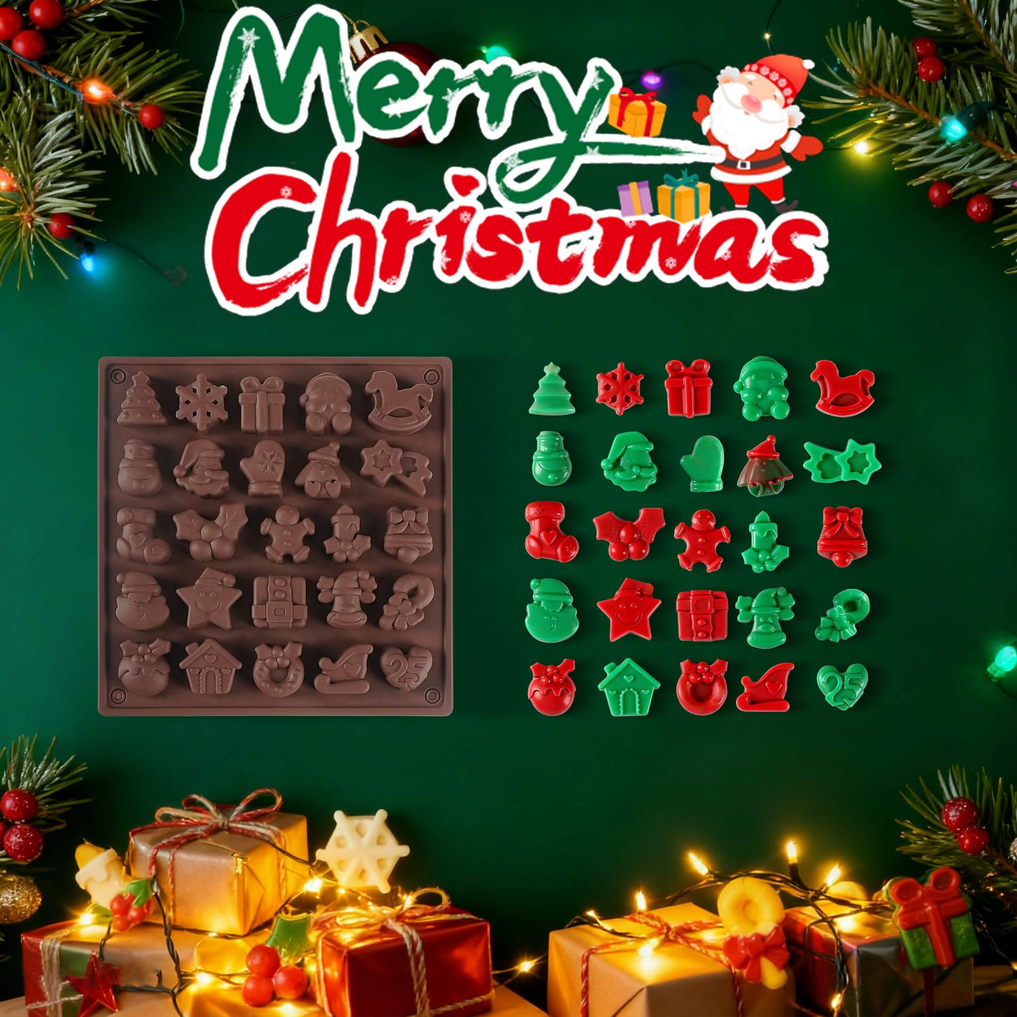 1-2個入り クリスマスシリコンモールド フォンダンチョコレ - Silicone Mold Baking のレビューと価格