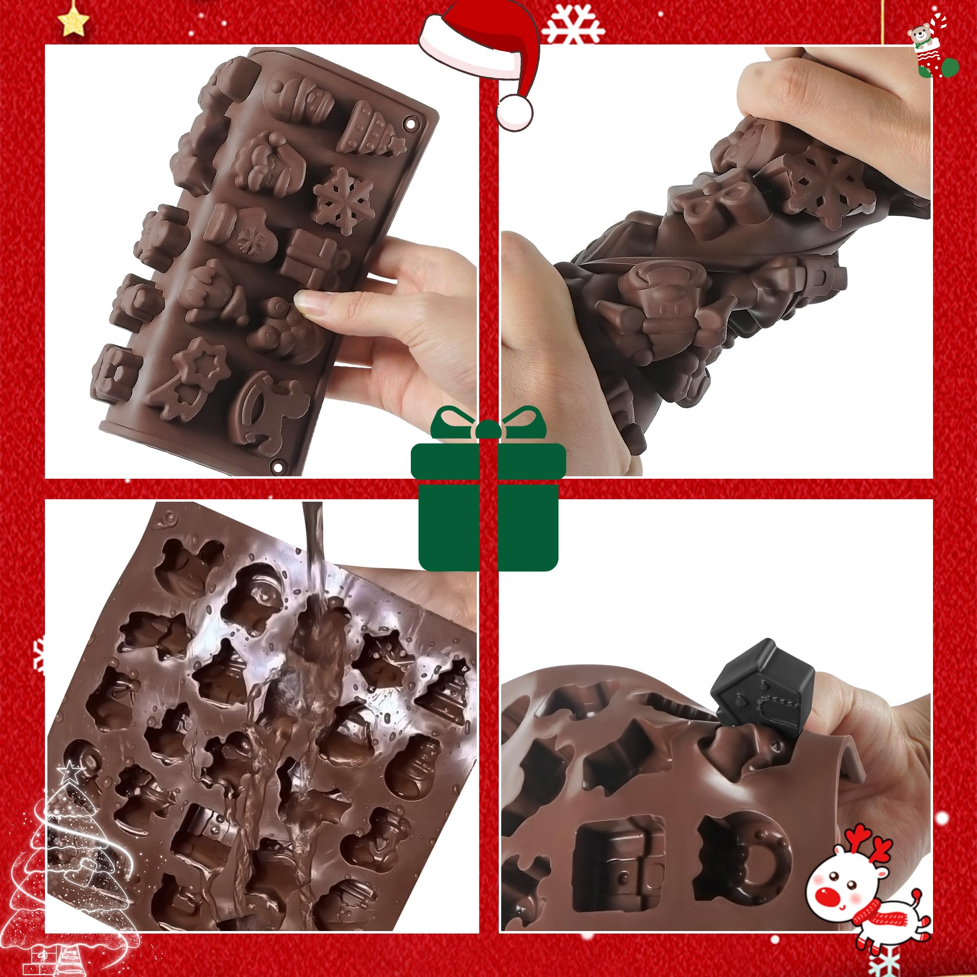 1-2個入り クリスマスシリコンモールド フォンダンチョコレ - Silicone Mold Baking のレビューと価格