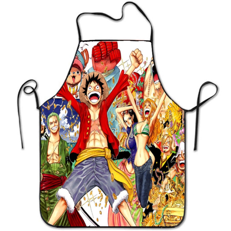 ワンピース ルフィ柄エプロン プリント漫画アニメエプロン キ - Kitchen Gadgets Aliexpress のレビューと価格