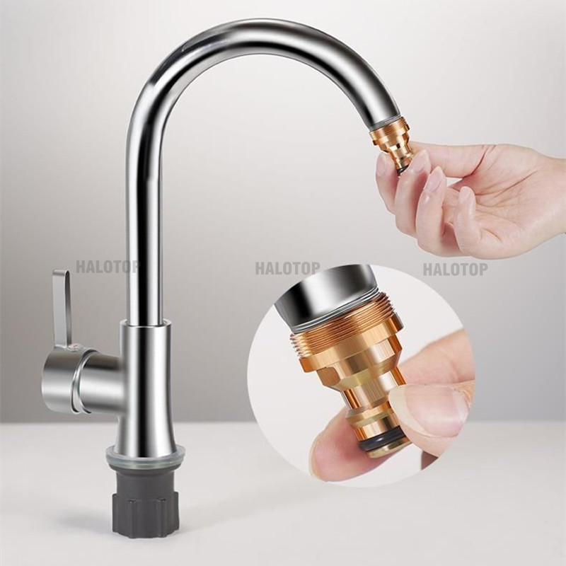 ユニバーサル真ちゅう製タップキッチンアダプター,蛇口コネクタ - Kitchen Gadgets Blender のレビューと価格