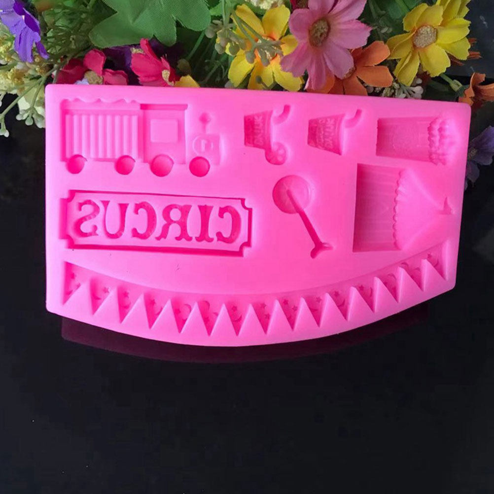 2個セット サーカス柄シリコンフォンダンモールド ケーキ、カ - Silicone Mold Baking のレビューと価格