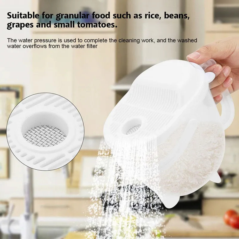 高速自動米洗い機豆洗浄ストレーナーシリアル洗浄フィルター米ふ - Kitchen Gadgets Rice Filter のレビューと価格