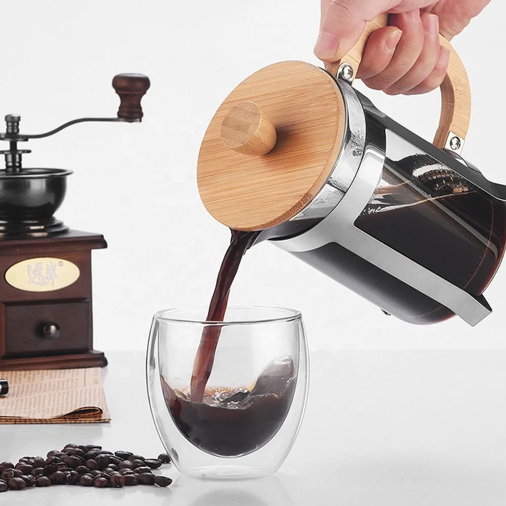 350/600mlステンレス製プレス式ポット 食品グレード  - French Press Coffee Maker のレビューと価格