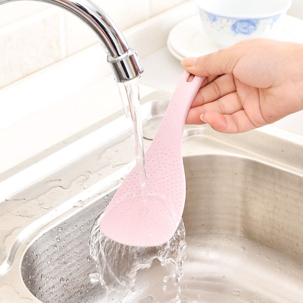 小麦麦わらスプーン、プラスチック、ベージュ、ピンク、ブルー、 - Kitchen Gadgets On Sale のレビューと価格