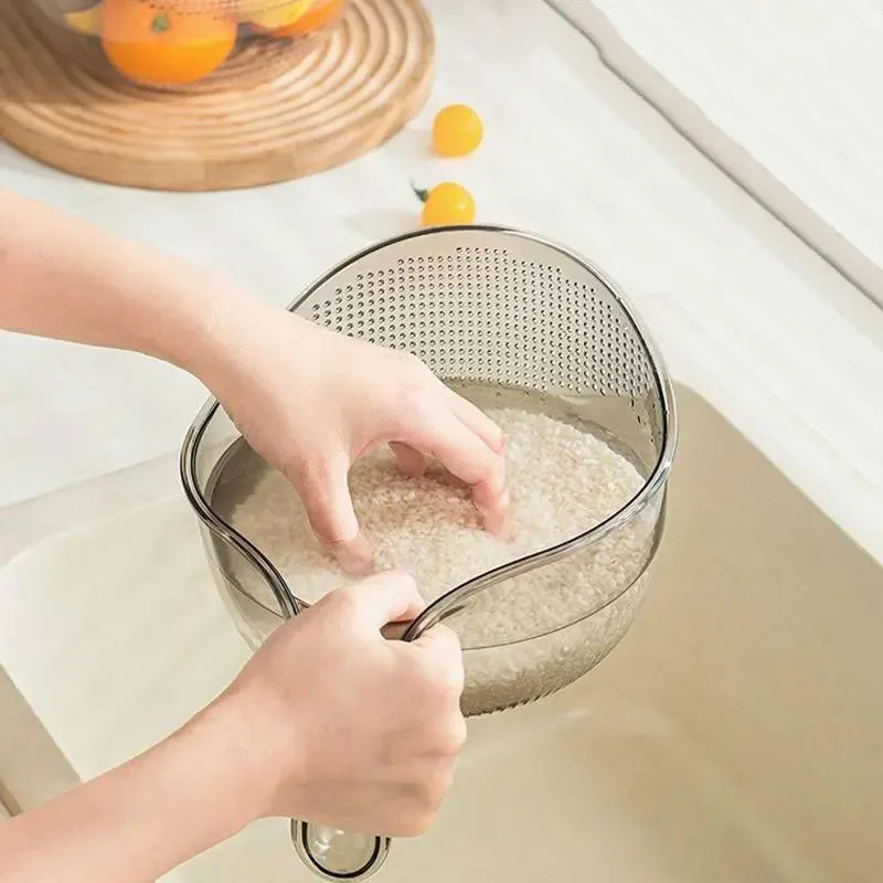 キッチン洗濯ガジェット米洗いフィルター米すすぎ洗面器排水バス - Kitchen Gadgets Rice Filter のレビューと価格
