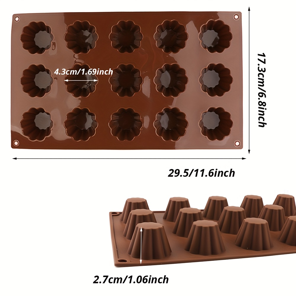 1 X 15 キャビティシリコンケーキ型、小型、チョコレート - Silicone Mold Baking のレビューと価格