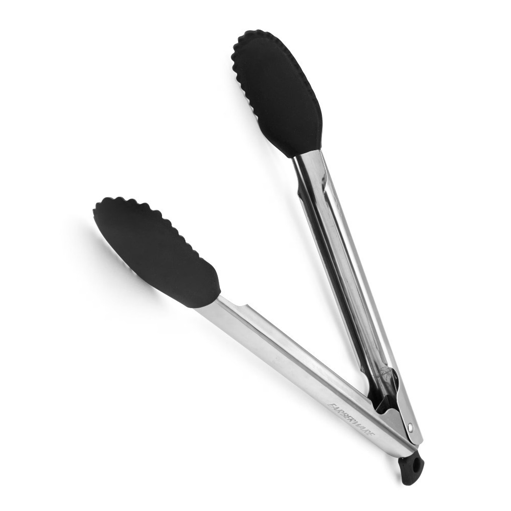 シリコンチップ付きフードトング 11インチ ブラック ステン - Kitchen Gadgets For Cooking のレビューと価格