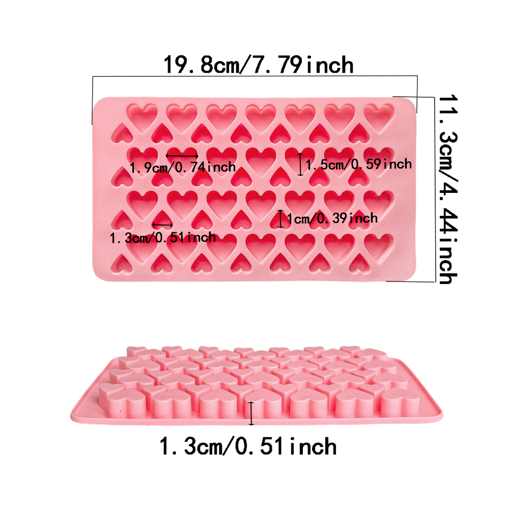 56 キャビティサイズのハート型チョコレートシリコンモールド - Silicone Mold Baking のレビューと価格