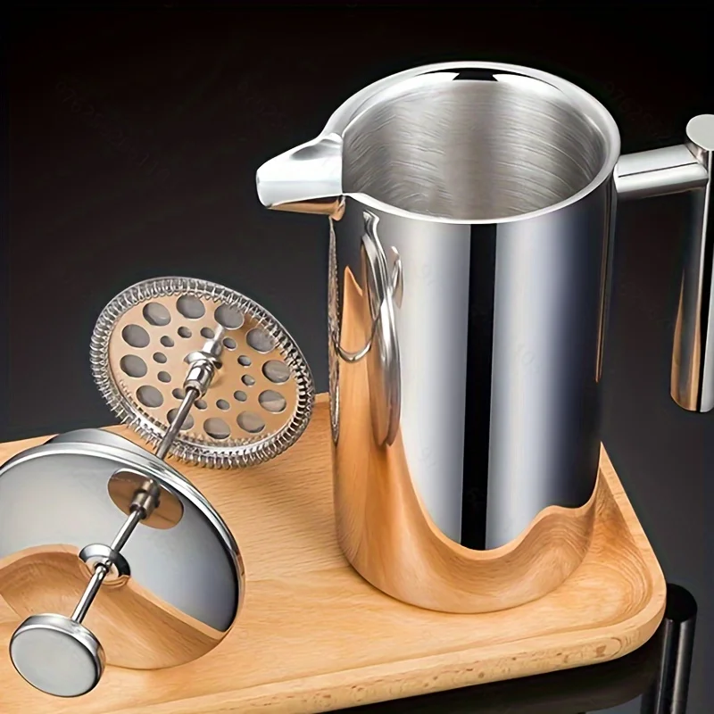 エレガントな350mlステンレス製フレンチプレスコーヒーメー - French Press Coffee Maker のレビューと価格