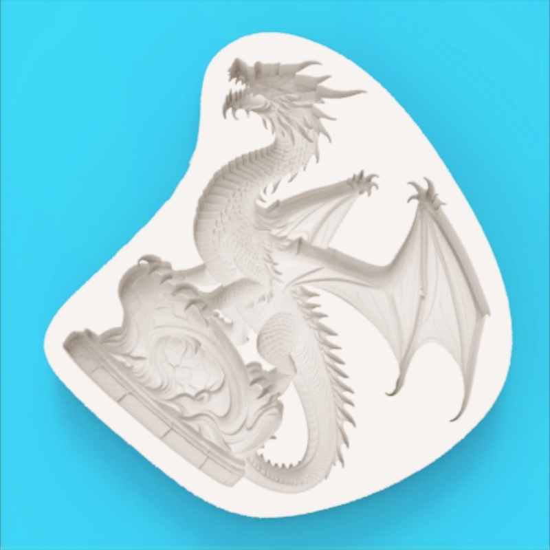 高精度ファンタジードラゴン型シリコンモールド チョコレートフ - Silicone Mold Baking のレビューと価格