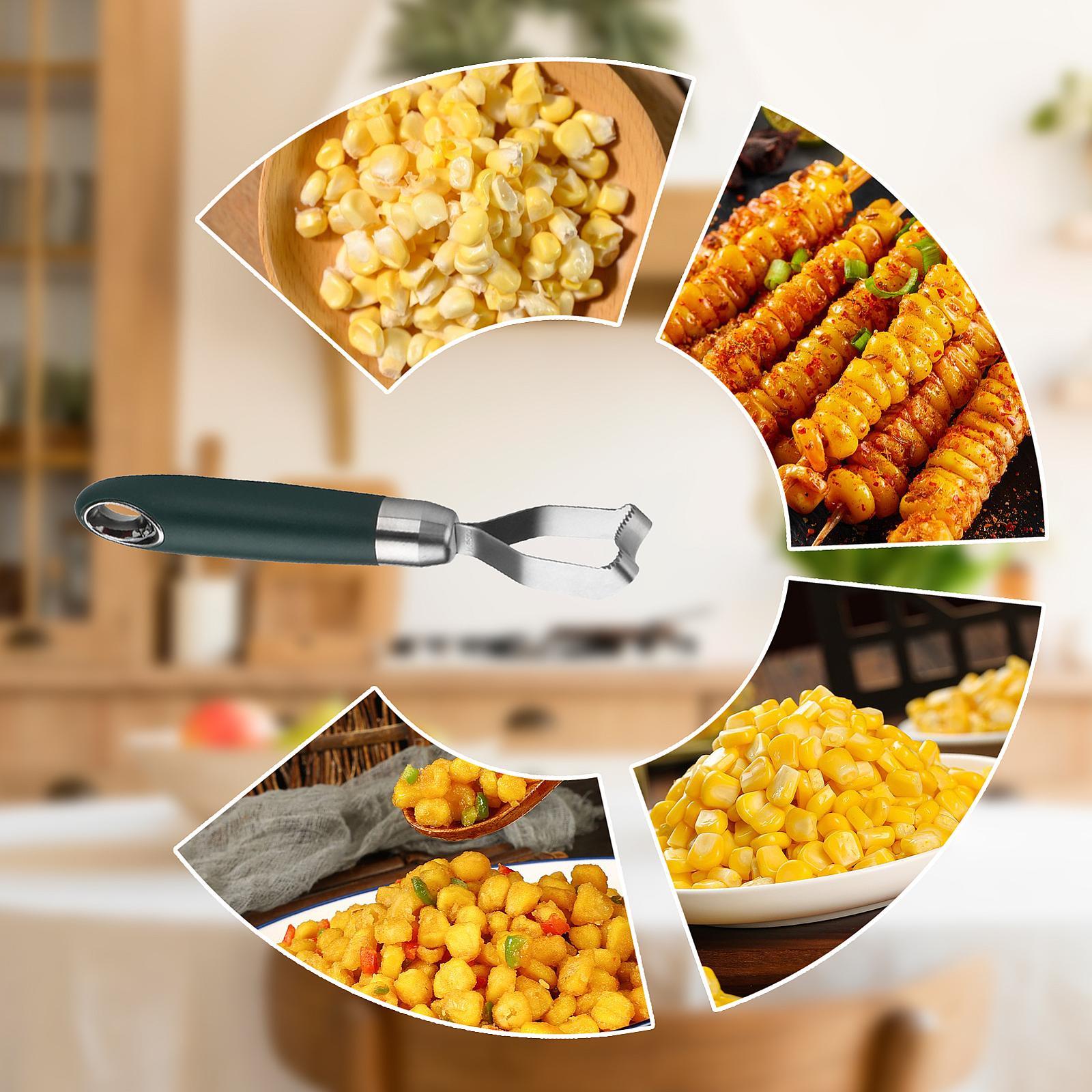 ステンレス製のトウモロコシの皮むき器、人間工学に基づいたハン - Kitchen Gadgets I Need のレビューと価格