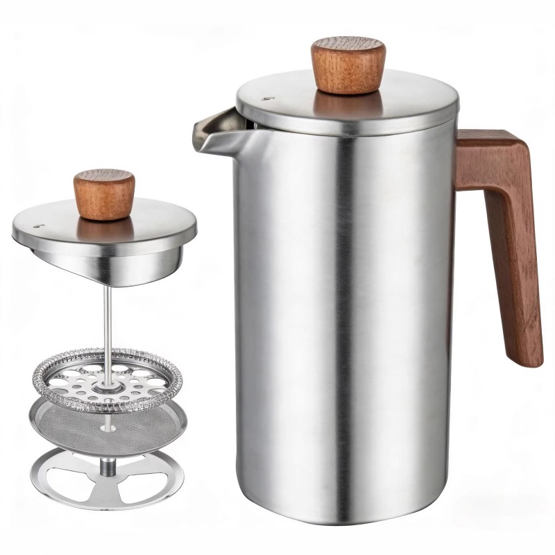 JUSTINLAU 1000ml ステンレス鋼フレンチプレス - French Press Coffee Maker のレビューと価格