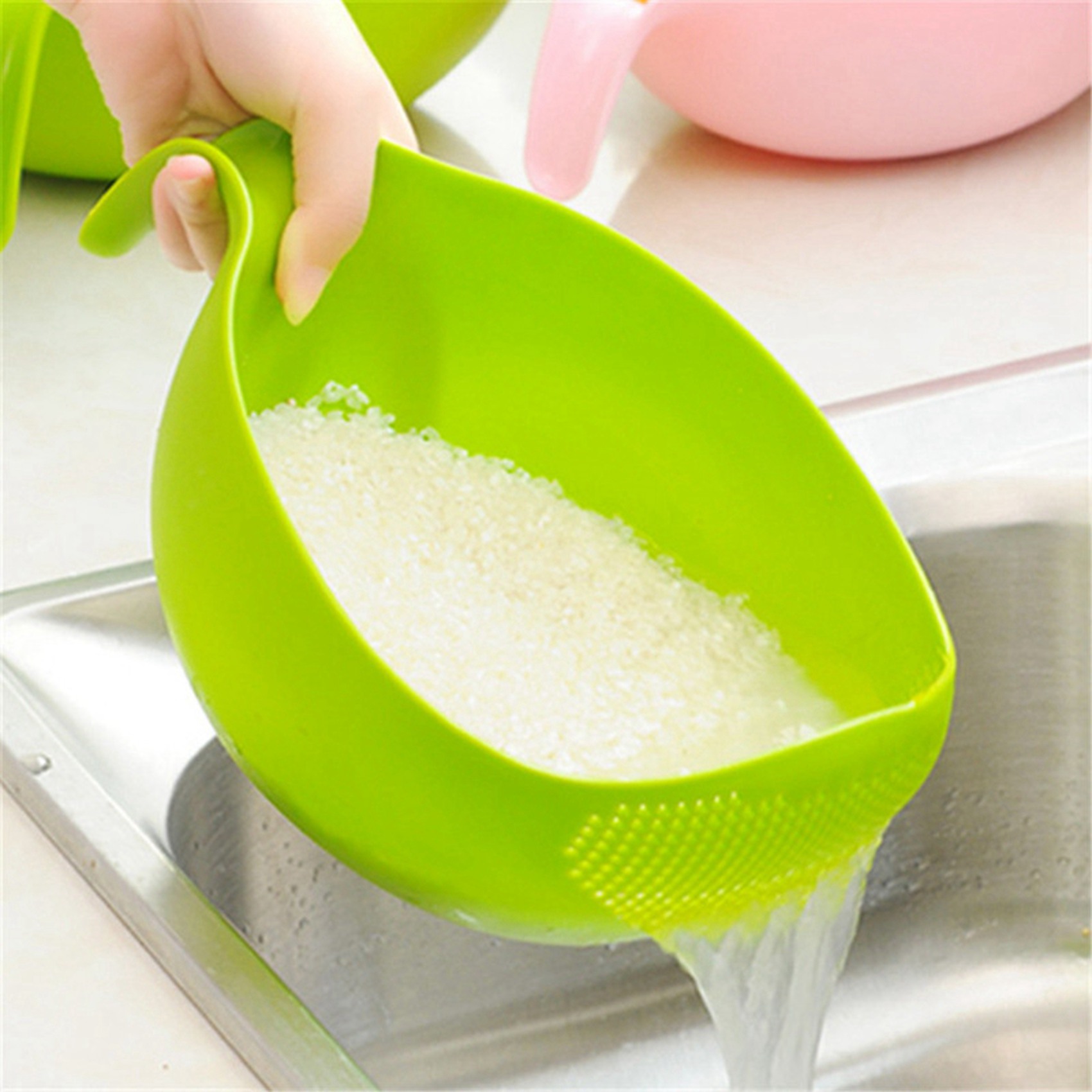 HRBAJ-2X 耐久性のある米洗いフィルターストレーナー  - Kitchen Gadgets Rice Filter のレビューと価格