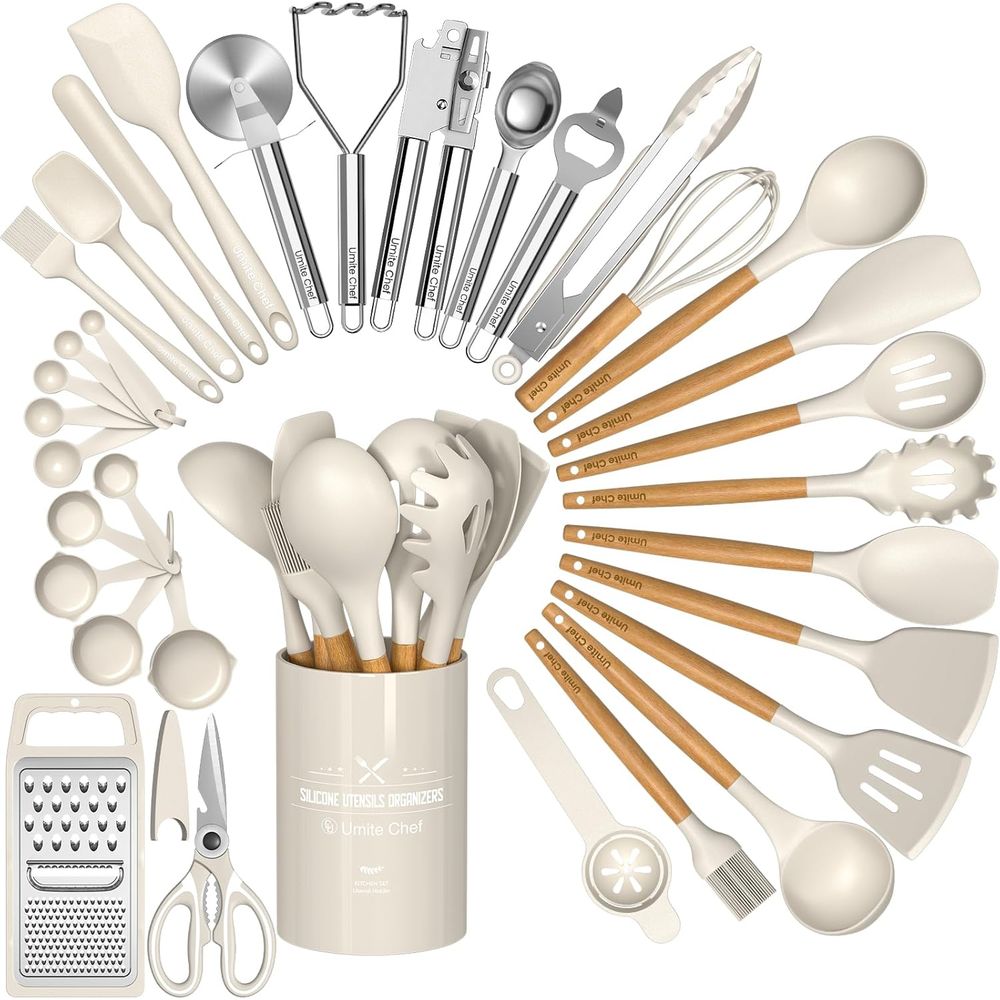 厚みのあるシリコン製キッチンツールセット - 調理器具セット - Kitchen Gadgets For Cooking のレビューと価格
