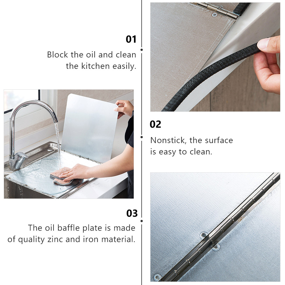 折りたたみ式のキッチン用油跳ね防止プレート。亜鉛鉄製で、焦げ - Kitchen Gadgets For Cooking のレビューと価格