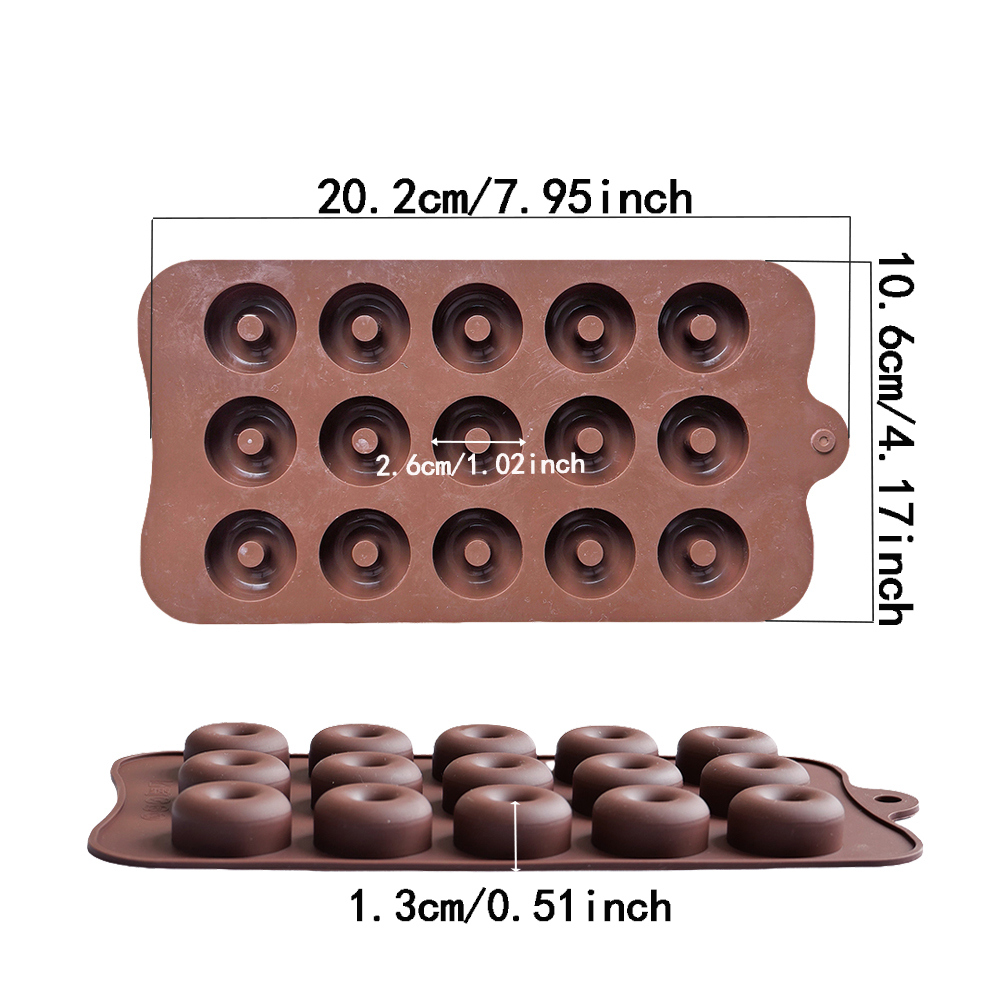 1pc 15 穴ドーナツ型 DIY ノンスティックシリコンモ - Silicone Mold Baking のレビューと価格
