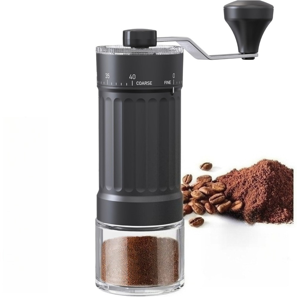 手動コーヒーグラインダー 40段階外部調整付き ハンドクラン - French Press Coffee Maker のレビューと価格