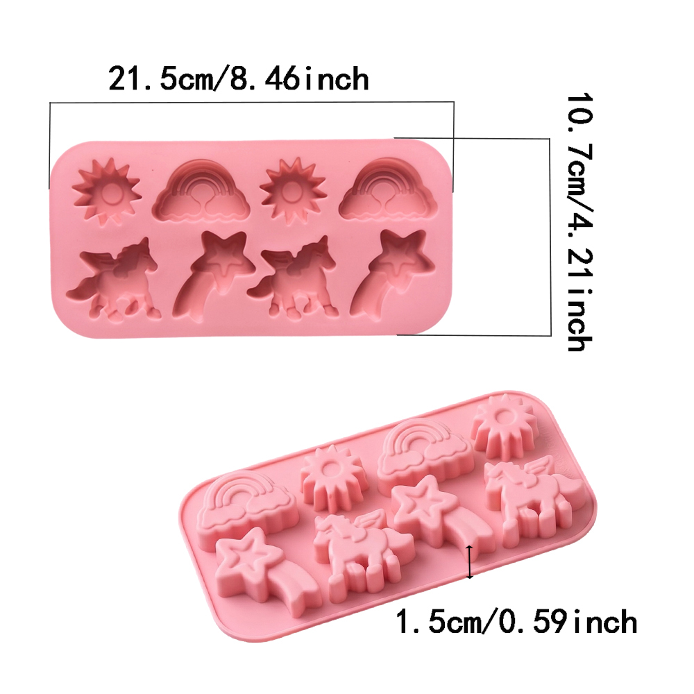 1個入り8個取りシリコン製キャンディモールド、ケーキデコレー - Silicone Mold Baking のレビューと価格