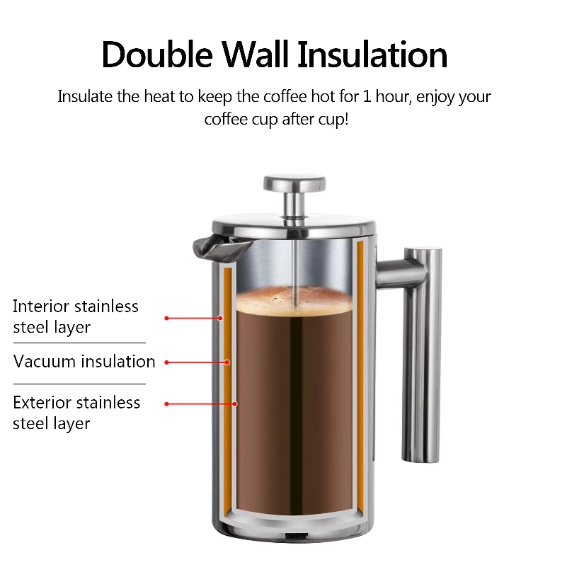 350ml/800ml/1000ml コーヒーメーカー、フレ - French Press Coffee Maker のレビューと価格